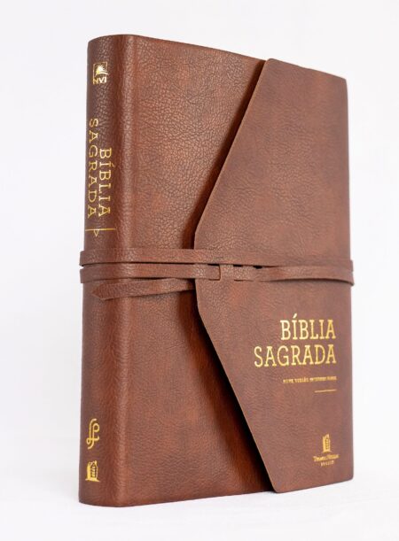 BIBLIA NVI | MARROM | ESPAÇO PARA ANOTAÇÕES | COURO SOFT